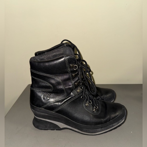 Women’s Timberland Leather Wedge Lace Up Boots - Picture 1 of 6